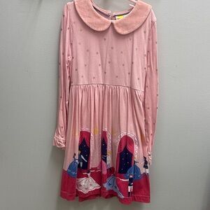 Mini Boden Pink Starry nutcracker Dress Christmas Holiday